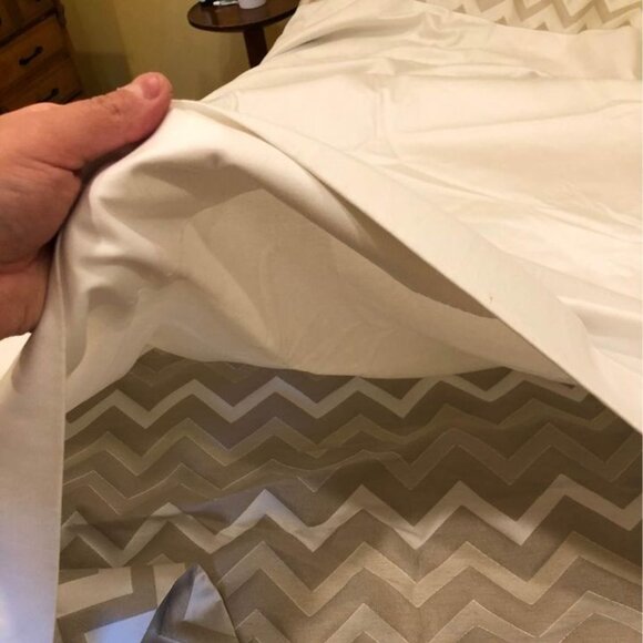 2 High End Custom Luxury Chevron 50W x 84L Cream Blackout Curtains - Picture 6 of 8